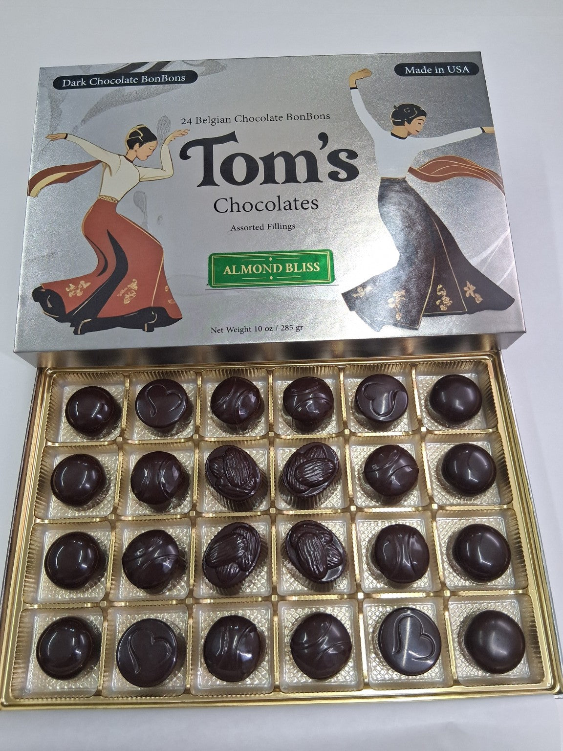 Almond Bliss Dark Chocolate – 24 Piece Gift Box