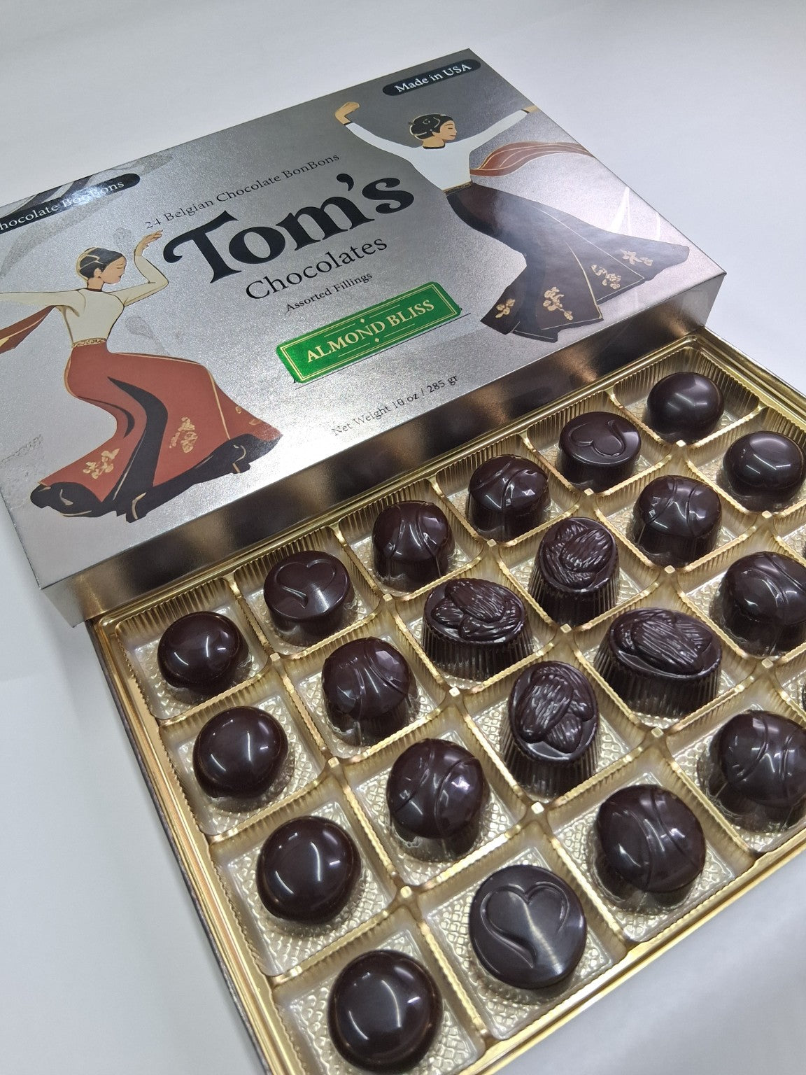Almond Bliss Dark Chocolate – 24 Piece Gift Box