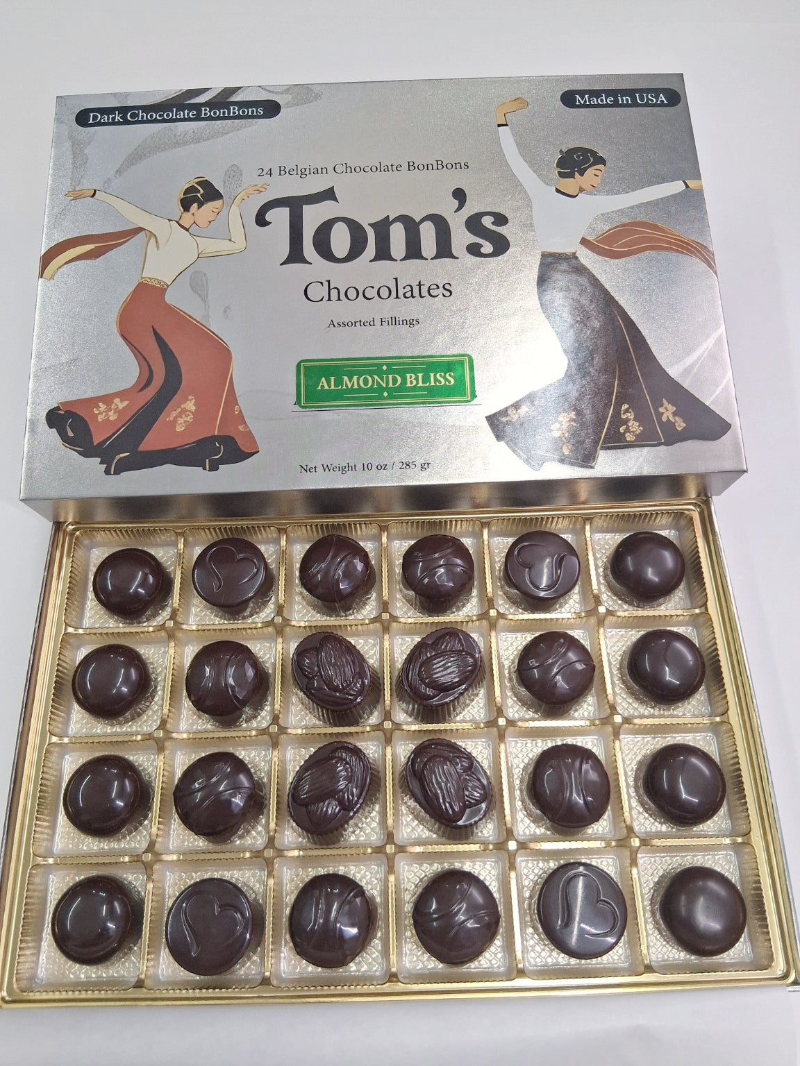 Almond Bliss Dark Chocolate – 24 Piece Gift Box